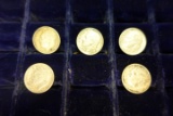 5 ROOSEVELT DIMES 1935 1941 AND 1943