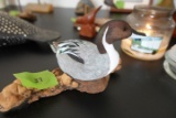 MINIATURE PINTAIL DRAKE ON DRIFTWOOD BY LARRY TAWES SR SALISBURY MARYLAND