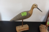 SHOREBIRD CARVING SIGNED APPROX 12 INCH TALL