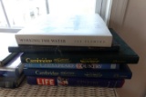 LOT OF LARGE HARD BACK BOOKS INCLUDING WORKING ON THE WATER SIGNED BY JAY F