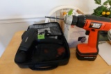 CONTENTS OF KITCHEN TABLE INCLUDING MASSAGER BLACK AND DECKER DRILL VASE AN