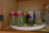 CONTENTS OF 3 KITCHEN CABINETS INCLUDING JUICE GLASSES PEPSI LOONEY TUNE GL