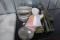 LOT OF ARMY CANTEENS MESS KITS TENT SUPPLIES ETC