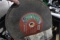 CRATE INCLUDING 12 AND 10 INCH SAW BLADES FASTENERS POWER TOOL HANDLES AND