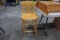 NATURAL FINISH HIGH BACK BAR STOOL