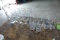 APPROX 20 PC ETCHED GLASS INCLUDING PITCHER JUICE GLASSES WATER GLASSES