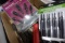 BOX LOT INCLUDING SET OF GEAR WRENCHES SCREW DRIVERS AND SCREEN DOOR ACCESS