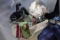 TOTE WITH NEW GLASS COFFEE POTS BIG CARGO DUFFLE BAG LIGHT BULBS HARDBACK B