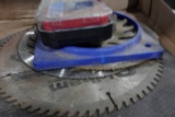 SHELF LOT INCLUDING 10 AND 12 INCH SAW BLADES MINI HACK SAWS DREMMEL TOOL A
