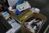 TABLE LOT INCLUDING NEW SAFETY BARS MOEN SUCTION BARS ELECTRICAL OUTLET BOX