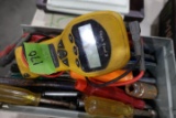 TOOL LOT INCLUDING TECH TOOL II METER SCREW DRIVERS NUT DRIVERS WIRE STRIPP