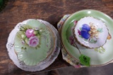 LOT OF HAND PAINTED CHINA MISC STYLES AND PATTERNS