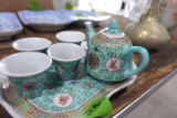 CHINESE MINIATURE TEA SET ON TRAY