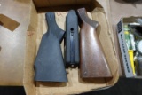BOX LOT INCLUDING TWO STOCKS AND ONE FOREARM