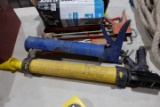 4 CAULKING GUNS AND TUBES OF CAULK