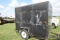 #5501 1984 HOMEMADE TRAILER 5' X 8' LONG 2 5/16 BALL MOUNT DOUBLE SWING OPE