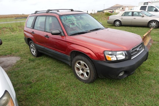#4802 2003 SUBARU FORESTER 184449 MILES POWER DOORS AND WINDOWS VINYL INTER