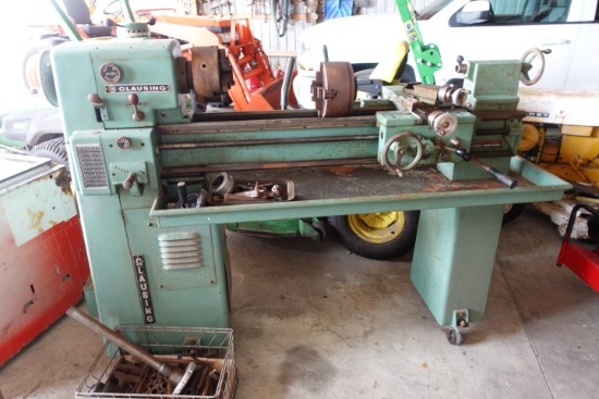 #3404 ENGINE LATHE CLAUSING MODEL 5914 SN 502124 230 VOLT EXTRA HEAD CUTTIN