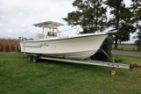#5401 1993 SEA OX 25' CENTER CONSOLE TWIN 150 YAMAHAS 2 STROKE SHOWING 665