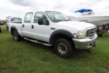#6001 2002 FORD F250 4X4 CREW CAB 238700 MILES POWER WINDOWS AND DOORS CLOT