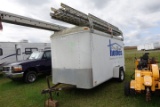 #7701 1994 TRAILER WITH TOOLS 12' LONG 2990 LB GVW 2 5/16 MOUNTH SINGLE AXL
