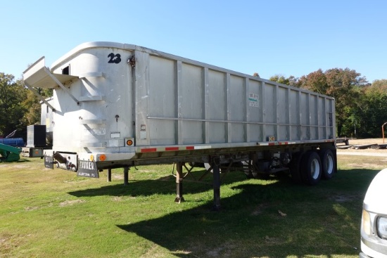 1986 PARKER 30 ALUM DUMP TRAILER TANDEM DUALLY REAR AXLES PONY MOTOR HONDA