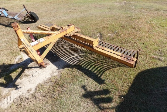 THE LEINBACH LINE 8' ADJUST ROOT RAKE 3 PT HITCH
