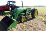 JOHN DEERE 2550 WITH 1008 HRS SHOWING 8 SP 146 LOADER ATTACHMENT 7' BUCKET