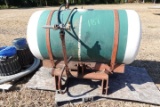 200 GAL POLY SPRAY TANK ON 3 PT HITCH