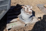 SPOOL OF CABLE IMPLEMENT WHEEL PLASTIC CHUTE