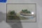 MYRNA MCGRATH PRINT 8 / 275 BLUE HERON MARSH SCENE FRAMED UNDER GLASS 18 X