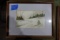 MYRNA MCGRATH PRINT 15/275 TITLED A LITTLE MORE SNOW FRAMED UNDER GLASS 18