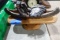 NATIVE AMERICAN IN CANOE ON STAND APPROX 12 INCH LONG
