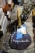 MARGARITAVILLE WOODEN GUITAR PLAQUE AND PIRATE SKELETON