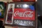 VINTAGE COCA COLA POSTER FRAMED UNDER GLASS 18 X 14