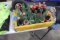 YELLOW WOODEN COCA COLA CRATE FULL OF COLLECTIBLE COCA COLA BOTTLES