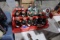 RED PLASTIC COCA COLA CRATE WITH ALUM COCA COLA 6 PACK CARRIER AND BOTTLES