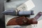 HANDMADE DAMASCUS STEEL KNIFE WITH CUSTOM WOOD BONE HORN OR RESIN HANDLE KN