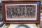 FRAMED UNDER GLASS PRINT LEE AND HIS GENERALS 30 X 18
