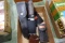 2 SHEATH KNIVES INCLUDING BUCK WILD WEST POCKET KNIFE WITH LEATHER HOLSTER