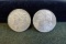 2 MORGAN SILVER DOLLARS 1883 0 AND 1899 0