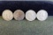 4 FRANKLIN 1/2 DOLLARS S MINT MARKS 2 1951 2 1963