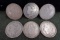 6 MORGAN SILVER DOLLARS 2 1889 1890 1891 1896 1897 ALL WITH O MINT MARK
