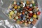 BAG OF ANTIQUE MARBLES WITH SHOOTERS AND CLAY