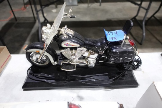 HARLEY DAVIDSON MODEL APPROX 15 INCH ON DISPLAY STAND