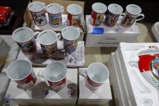 12 CAMPBELL COFFEE MUGS WITH BOXES MONTH CUPS