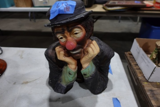 BUST OF CLOWN APPROX 12 INCH TALL