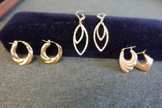 6 14 KT GOLD EARRINGS 6.4 DWT