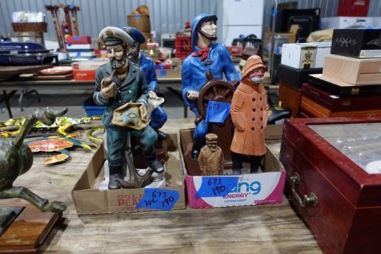 COLLECTION OLD SALT AND SEA CAPTAIN FIGURES