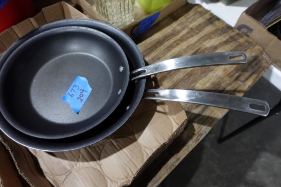 TWO NON STICK FRYING PANS